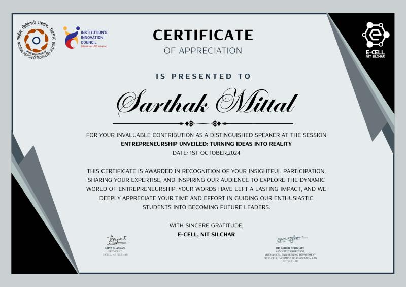 Certificate 1